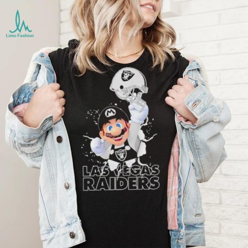 Super Mario x NFL Las Vegas Raiders shirt