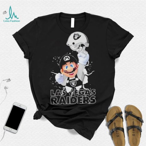 Super Mario x NFL Las Vegas Raiders shirt