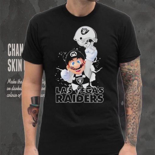 Super Mario x NFL Las Vegas Raiders shirt