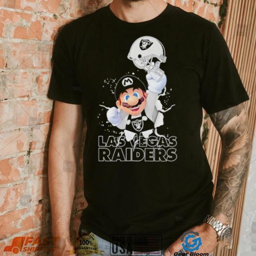 Super Mario x NFL Las Vegas Raiders shirt