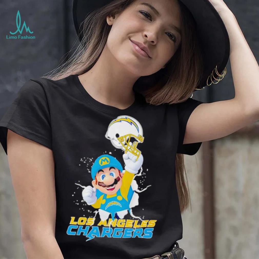 Super Mario x NFL Los Angeles Chargers shirt Super Mario x NFL Los Angeles Chargers shirt