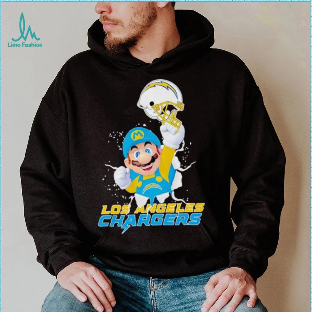 Super Mario x NFL Los Angeles Chargers shirt Super Mario x NFL Los Angeles Chargers shirt