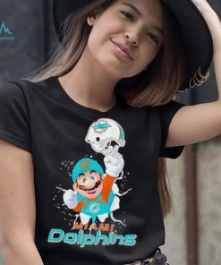 Super Mario x NFL Miami Dolphins shirt