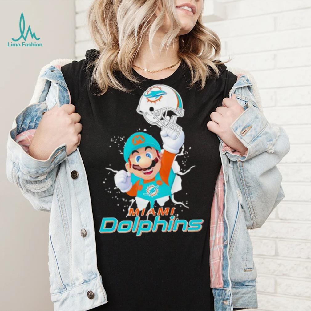 Super Mario x NFL Miami Dolphins shirt Super Mario x NFL Miami Dolphins shirt