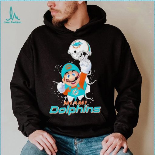 Super Mario x NFL Miami Dolphins shirt