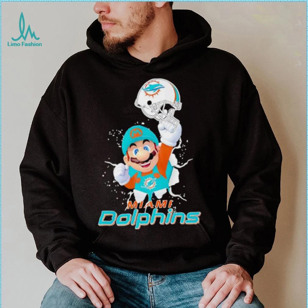 Super Mario x NFL Miami Dolphins shirt Super Mario x NFL Miami Dolphins shirt