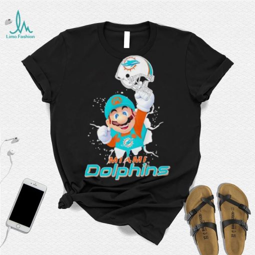 Super Mario x NFL Miami Dolphins shirt