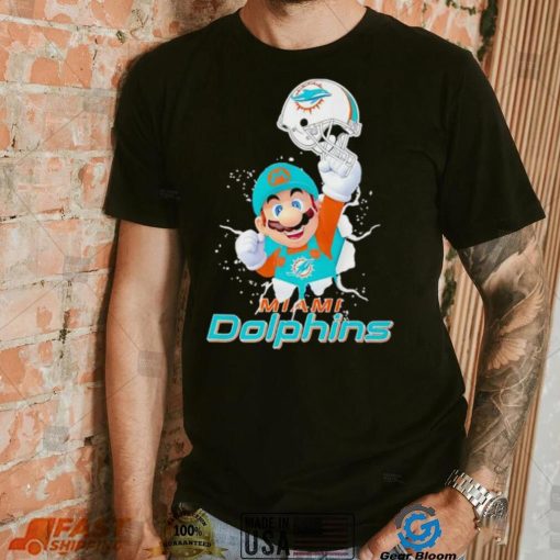 Super Mario x NFL Miami Dolphins shirt