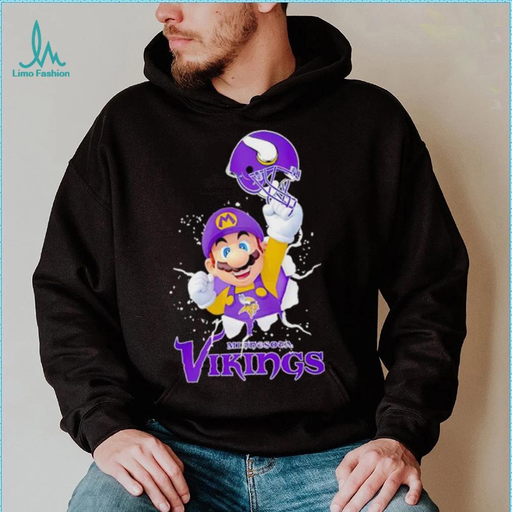 Super Mario x NFL Minnesota Vikings shirt Super Mario x NFL Minnesota Vikings shirt