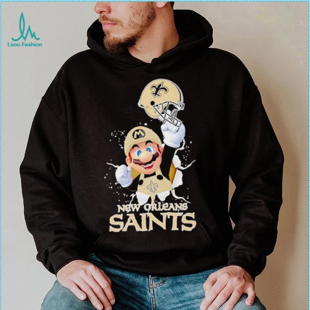 Super Mario x NFL New Orleans Saints shirt Super Mario x NFL New Orleans Saints shirt