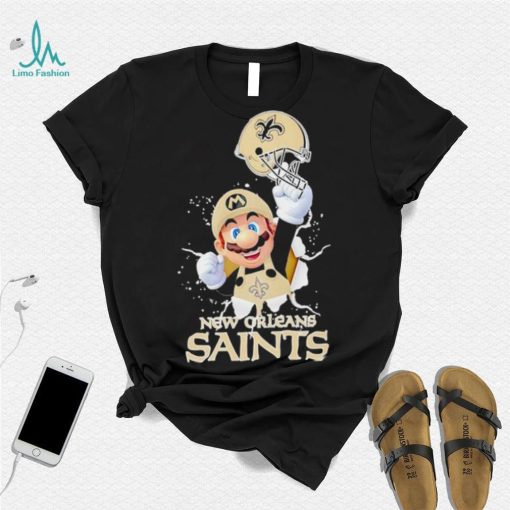 Super Mario x NFL New Orleans Saints shirt
