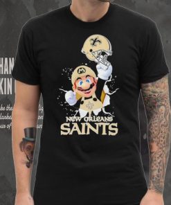 Super Mario x NFL New Orleans Saints shirt