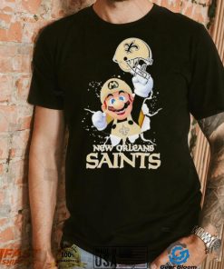 Super Mario x NFL New Orleans Saints shirt