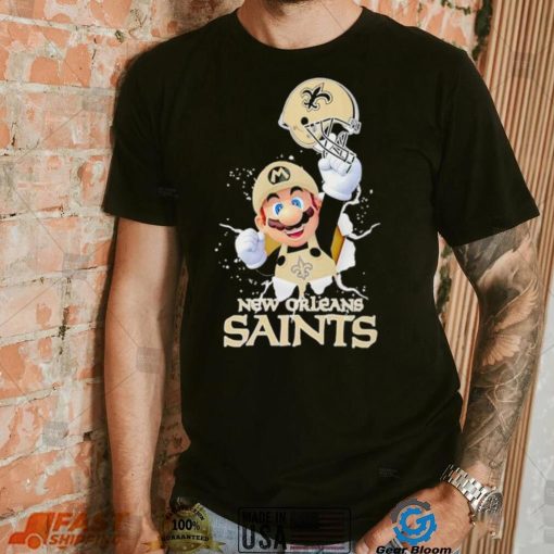 Super Mario x NFL New Orleans Saints shirt