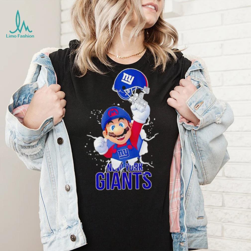 Super Mario x NFL New York Giants shirt Super Mario x NFL New York Giants shirt