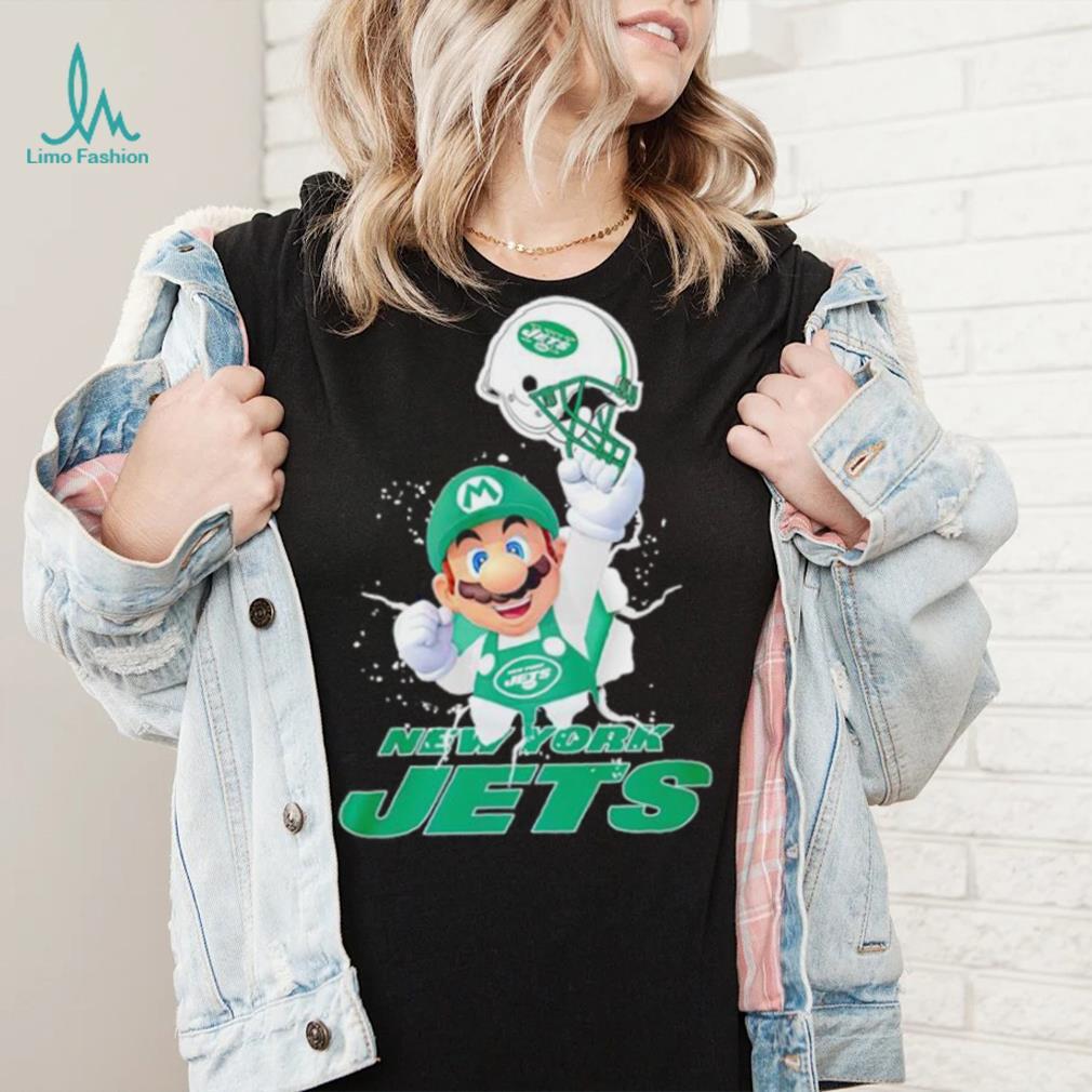 Super Mario x NFL New York Jets shirt Super Mario x NFL New York Jets shirt