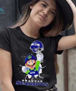 Super Mario x NFL Seattle Seahawks shirt