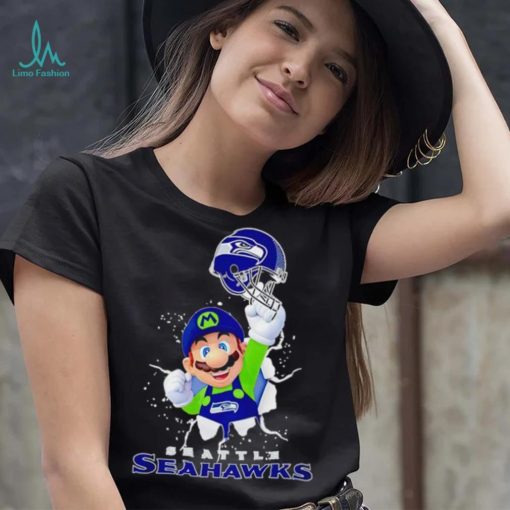 Super Mario x NFL Seattle Seahawks shirt