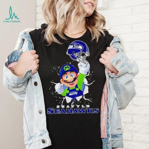 Super Mario x NFL Seattle Seahawks shirt