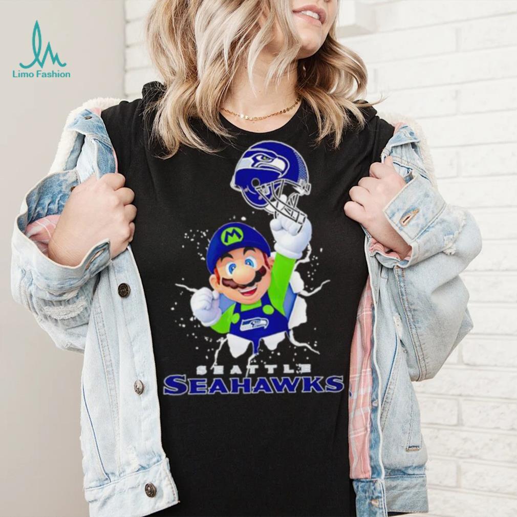 Super Mario x NFL Seattle Seahawks shirt Super Mario x NFL Seattle Seahawks shirt