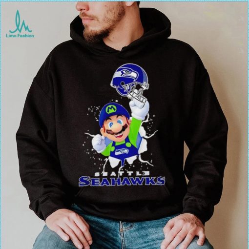 Super Mario x NFL Seattle Seahawks shirt