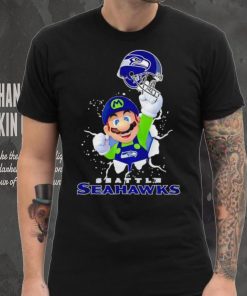Super Mario x NFL Seattle Seahawks shirt