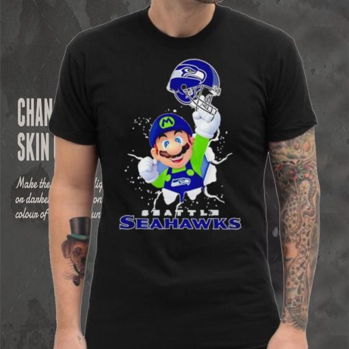 Super Mario x NFL Seattle Seahawks shirt