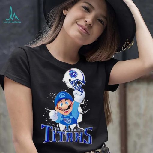 Super Mario x NFL Tennessee Titans shirt
