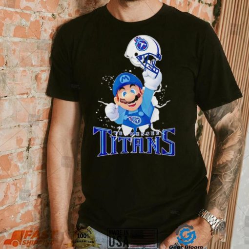 Super Mario x NFL Tennessee Titans shirt
