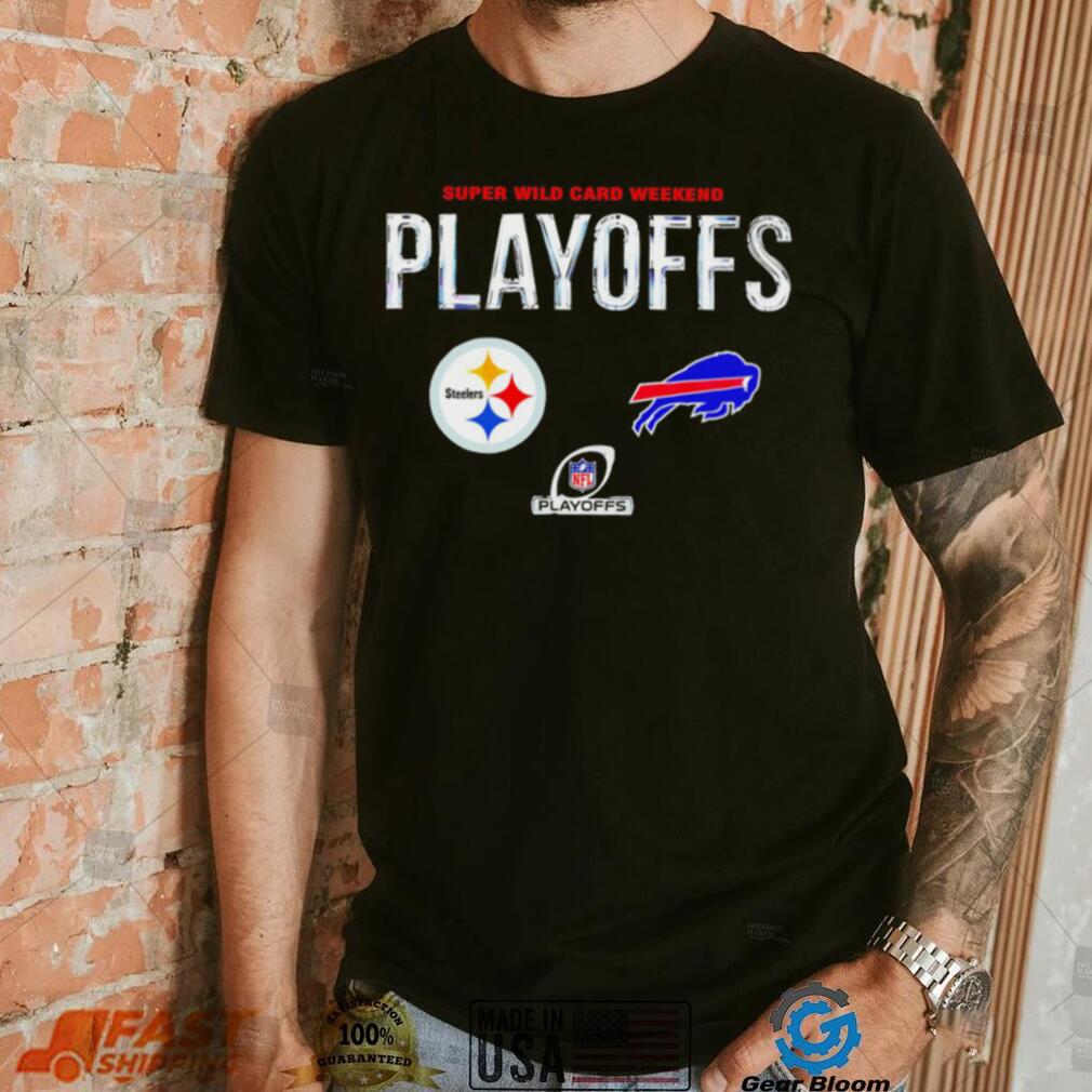 Super Wild Card Weekend playoffs Steelers vs Bills NFL logo 2024 shirt Super Wild Card Weekend playoffs Steelers vs Bills NFL logo 2024 shirt