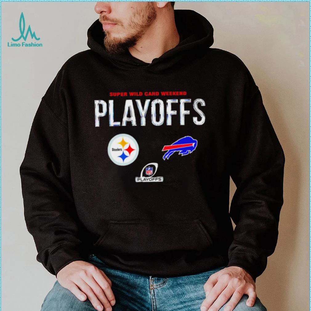 Super Wild Card Weekend playoffs Steelers vs Bills NFL logo 2024 shirt Super Wild Card Weekend playoffs Steelers vs Bills NFL logo 2024 shirt