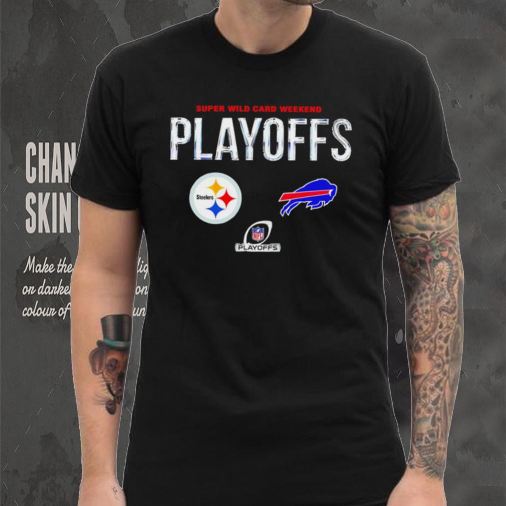 Super Wild Card Weekend playoffs Steelers vs Bills NFL logo 2024 shirt Super Wild Card Weekend playoffs Steelers vs Bills NFL logo 2024 shirt