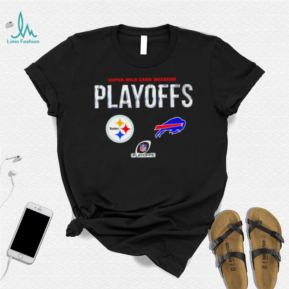 Super Wild Card Weekend playoffs Steelers vs Bills NFL logo 2024 shirt Super Wild Card Weekend playoffs Steelers vs Bills NFL logo 2024 shirt