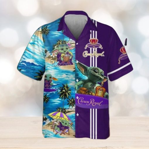 Surf With Baby Yoda Star Wars Royal Hawaiian Shirt Collection