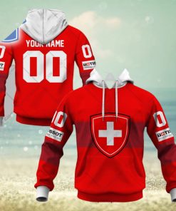 Swiss National Ice Hockey Team Jersey Style V1 Hoodie T Shirt Zip Hoodie Sweatshirt