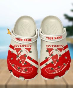 Sydney Swans AFL Classic Custom Name Crocs Clogs Shoes