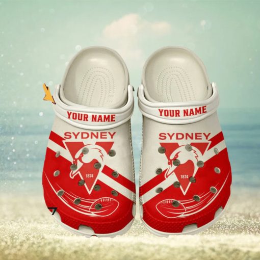 Sydney Swans AFL Classic Custom Name Crocs Clogs Shoes