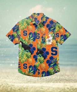 Syracuse Orange Floral Hawaiian Shirt