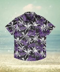 TCU Horned Frogs Black Floral Hawaiian Shirt