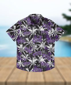 TCU Horned Frogs Black Floral Hawaiian Shirt