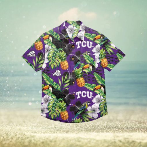 TCU Horned Frogs Floral Hawaiian Shirt