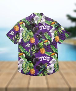 TCU Horned Frogs Floral Hawaiian Shirt