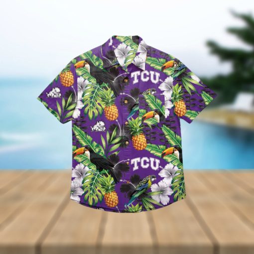 TCU Horned Frogs Floral Hawaiian Shirt