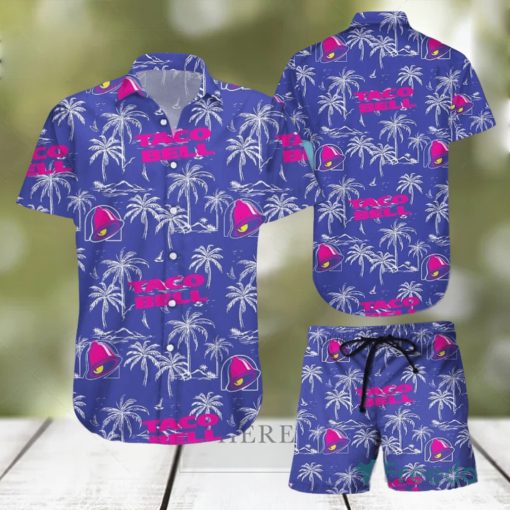 Taco Bell v3 Tropical Flower Aloha Hawaiian Shirts And Short Summer Beach Set