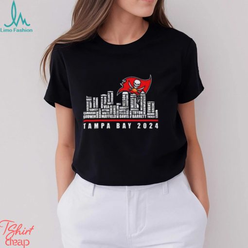 Tampa Bay Buccaneers 2024 City Skyline Players Name Unisex T Shirt
