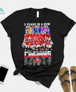 Tampa Bay Buccaneers 3 years in a row 2023 NFC South Division Champions shirt