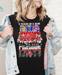 Tampa Bay Buccaneers 3 years in a row 2023 NFC South Division Champions shirt