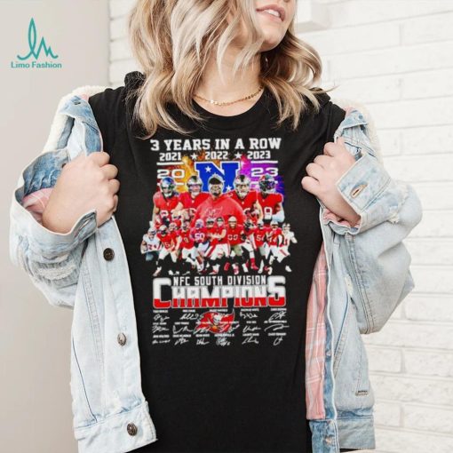 Tampa Bay Buccaneers 3 years in a row 2023 NFC South Division Champions shirt