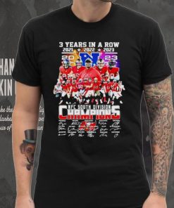 Tampa Bay Buccaneers 3 years in a row 2023 NFC South Division Champions shirt
