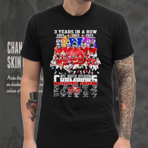 Tampa Bay Buccaneers 3 years in a row 2023 NFC South Division Champions shirt